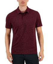 Alfani Mens Regular fit Short Sleeve Polo Shirt Large Burgundy Red