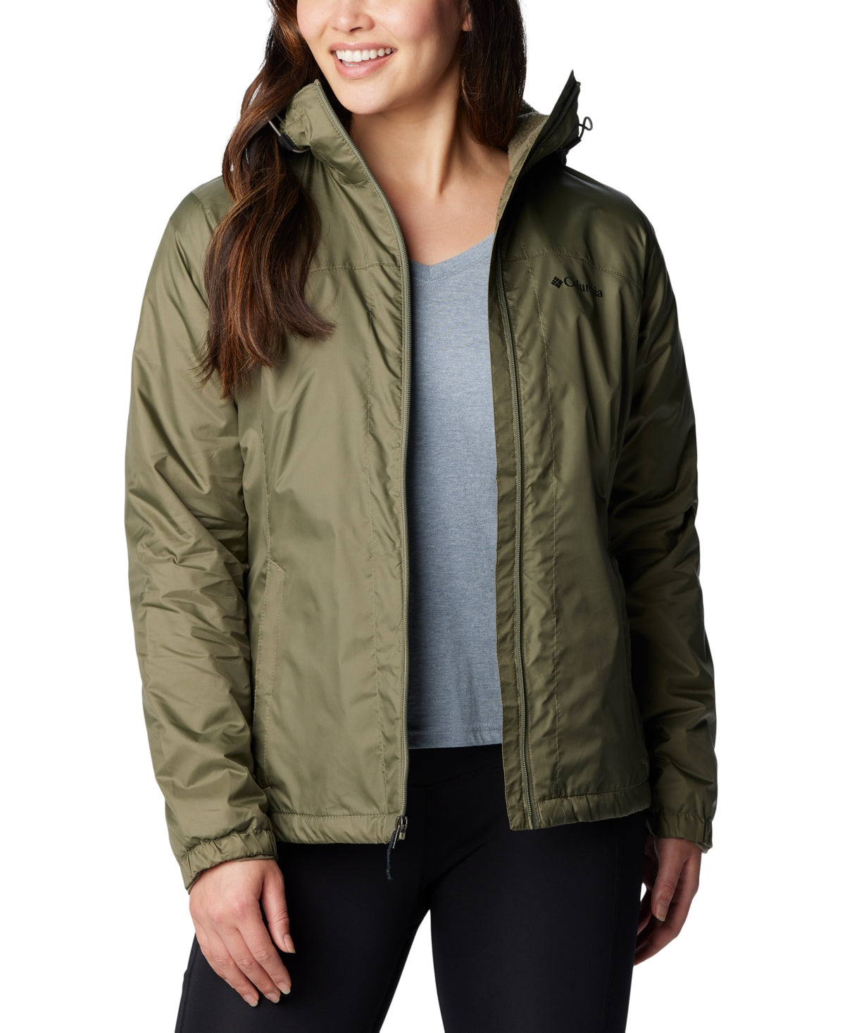 Columbia Womens Regular fit Switchback Sherpa Lined Coat XS Green Solid
