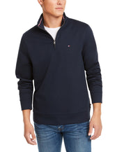 Tommy Hilfiger Men's Big Tall Mock Neck Quarter Zip Sweater Blue 5XL