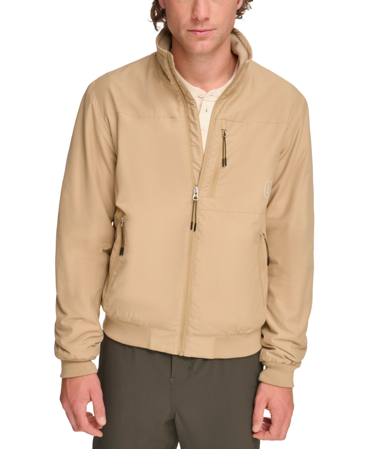 Bass Outdoor Men's Bomber Jacket Coat Cornstalk Beige Large