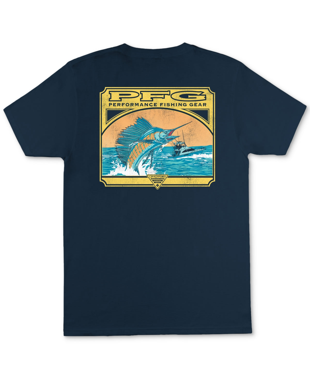Columbia Mens Waving Crewneck Short Sleeve T Shirt Navy Large
