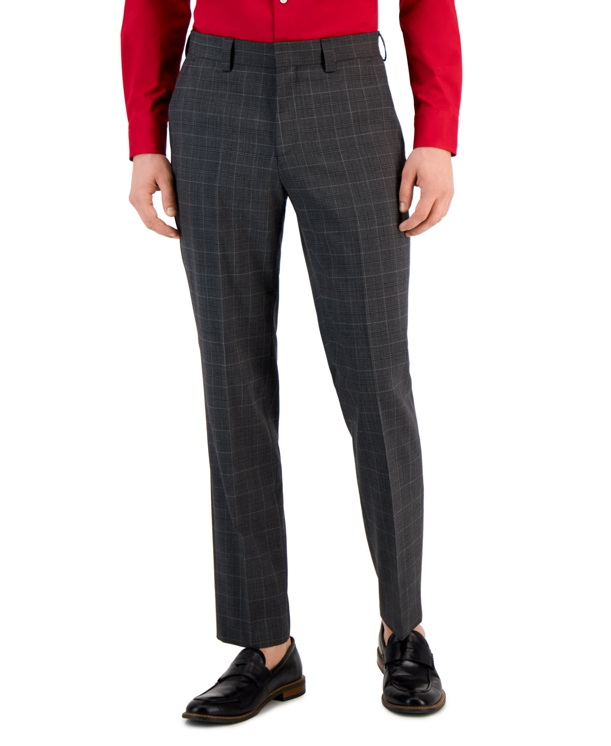 Hugo Mens Classic fit Dress Pants 36 / 32 Grey Plaid