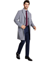 Tommy Hilfiger Mens Modern Fit Overcoat Coat 40 L  Grey Solid