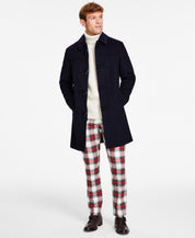 Tommy Hilfiger Men's Modern-Fit Toggle Overcoat Coat 40 L Navy Blue Wool