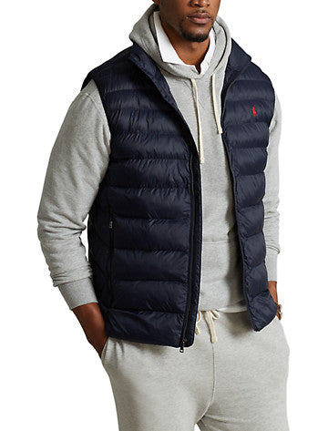 Polo Ralph Lauren Mens Big Tall Packable Vest Navy 4XLT