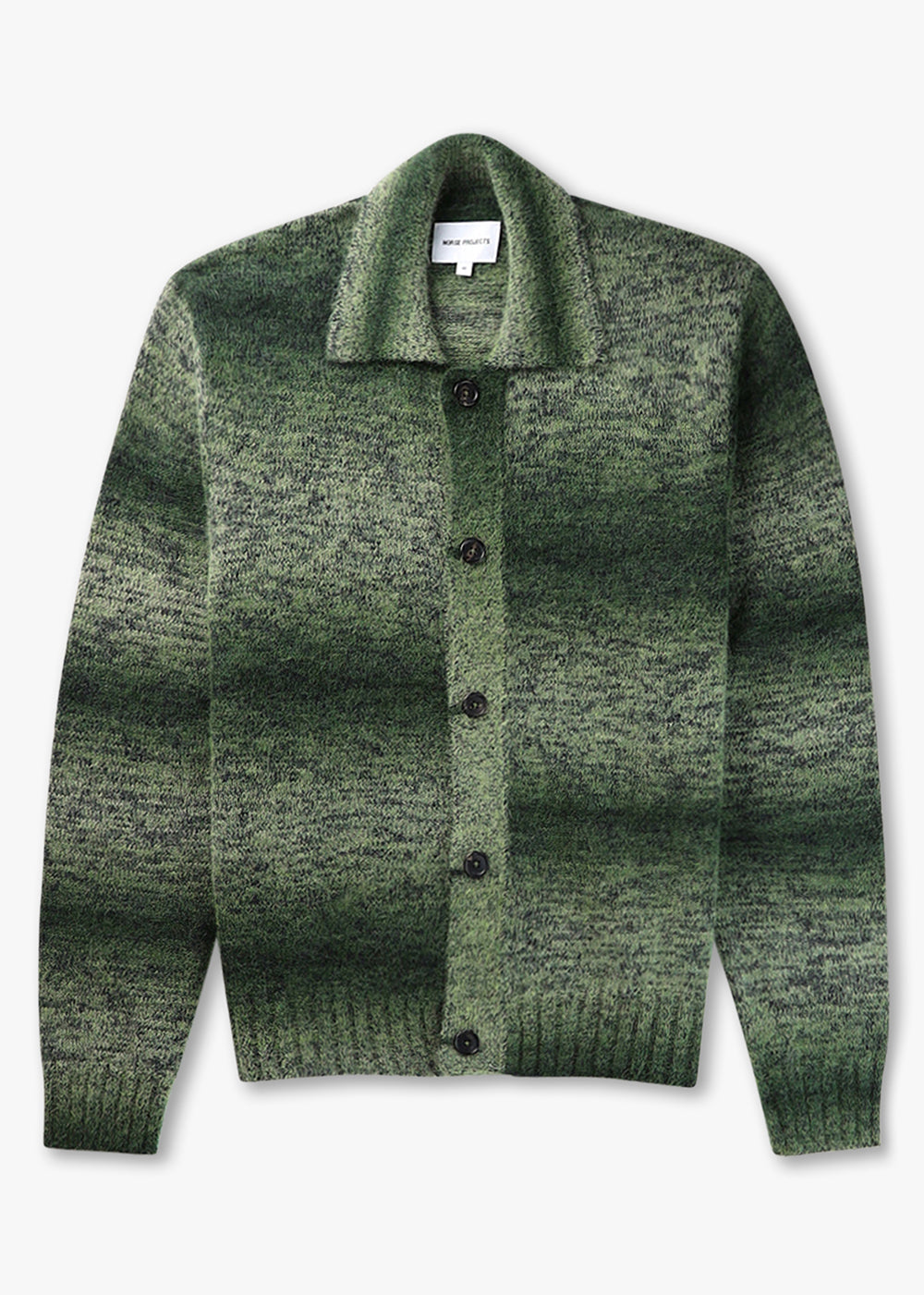 Norse Projects Mens Erik Space Dye Alpaca Mohair Cotton Jacket Large Army Green