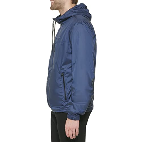 Calvin Klein Men's Polar Fleece Lined Windbreaker Navy Blue Small