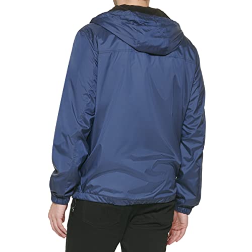 Calvin Klein Men's Polar Fleece Lined Windbreaker Navy Blue Small