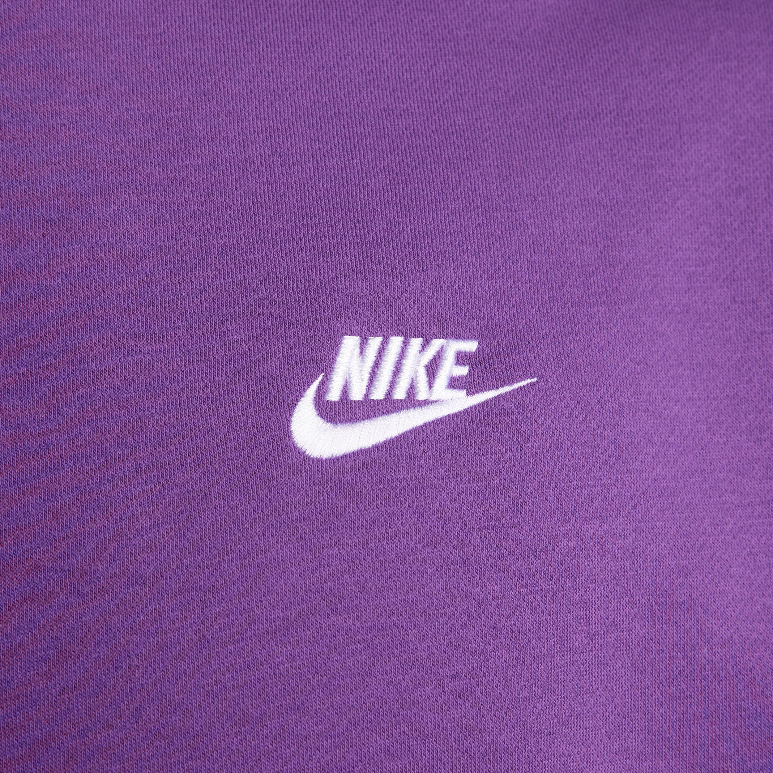 Nike Men's Club Crew Fleece Sweatshirt Purple XL