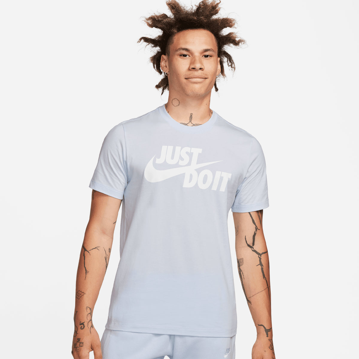 Nike Mens Sportswear Just Do It Short Sleeve T Shirt Grey Large