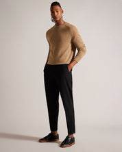Ted Baker Glant Cashmere Crewneck Sweater Dark Tan 2 / Small
