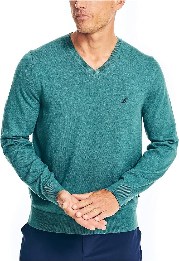 Navtech Nautica Green Vneck Sweater 2XL