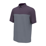 PGA TOUR Mens Regular fit Short Sleeve Polo Shirt XL Purple Grey
