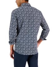 Michael Kors Men's Button Down Field Shirt Slim-Fit Midnight Blue  2XL