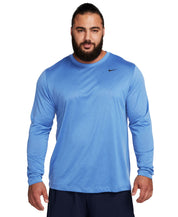 Nike Mens Regular fit Long Sleeve T-Shirt Shirt Medium Blue Solid