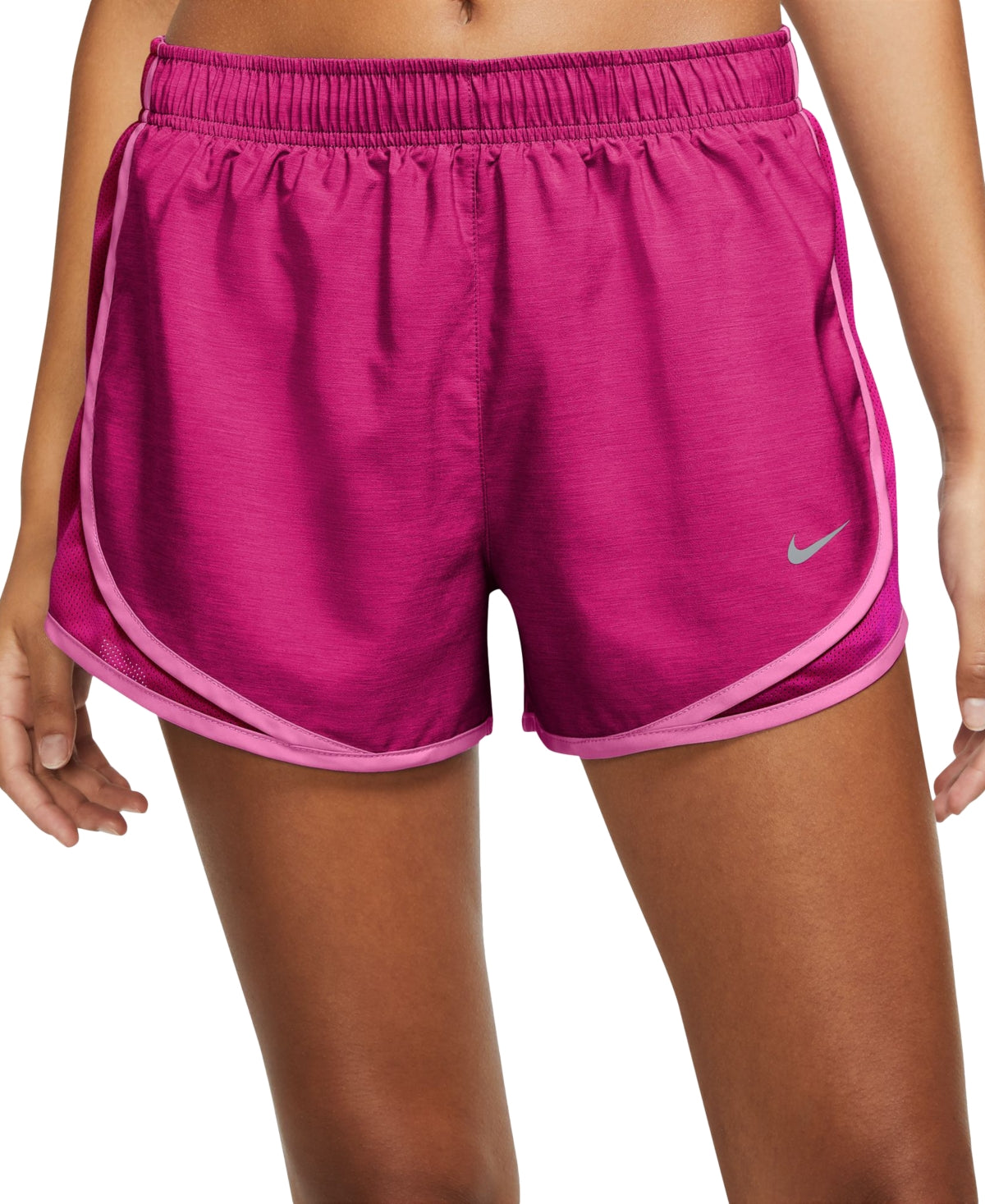Nike Womens Regular fit Athletic Shorts Xs Pink Solid Moisture Wicking