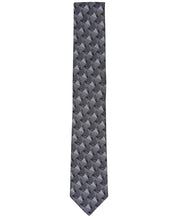 Alfani Mens Necktie  Barkis Geo Print Charcoal Tie