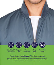 Society Of Threads Mens Classic fit Bomber Jacket Coat Small Blue Reversible