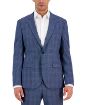Hugo Boss Mens Modern fit Suit Jacket Blazer 40 S Blue Plaid