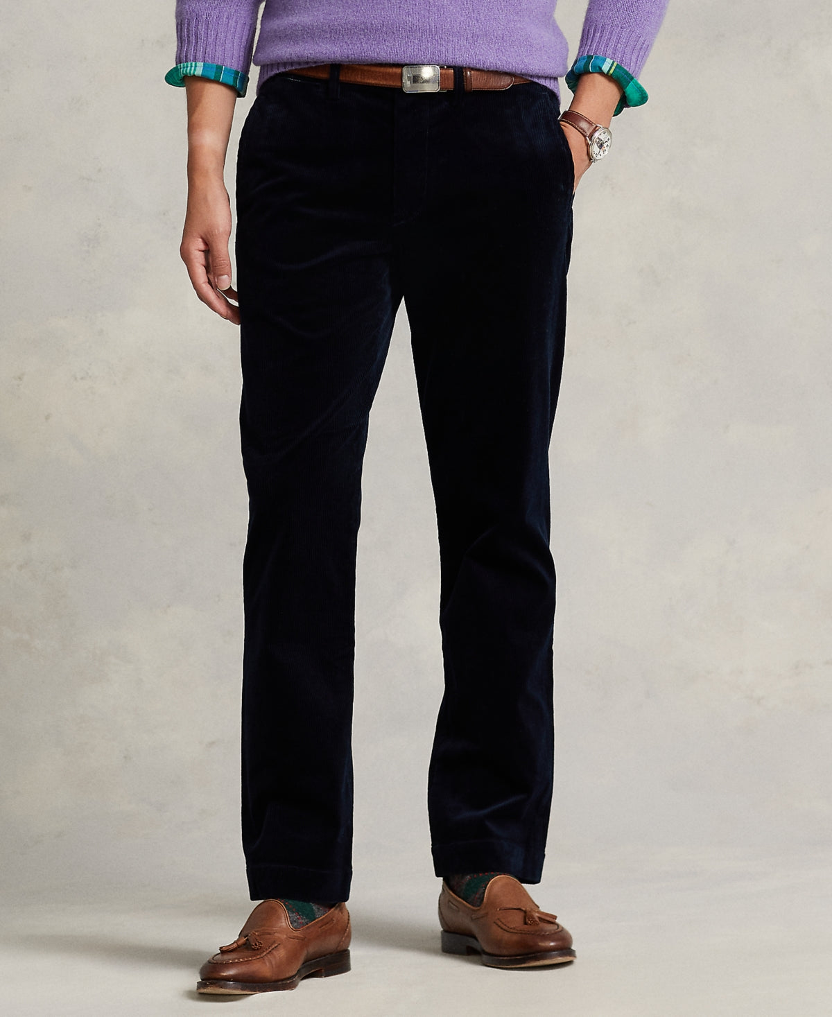 Polo Ralph Lauren Polo Men's Stretch Straight Fit Corduroy Pants 34 x 32 Navy