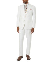 Tayion Mens Classic fit Dress Pants 36 / 30 White Solid Stretch