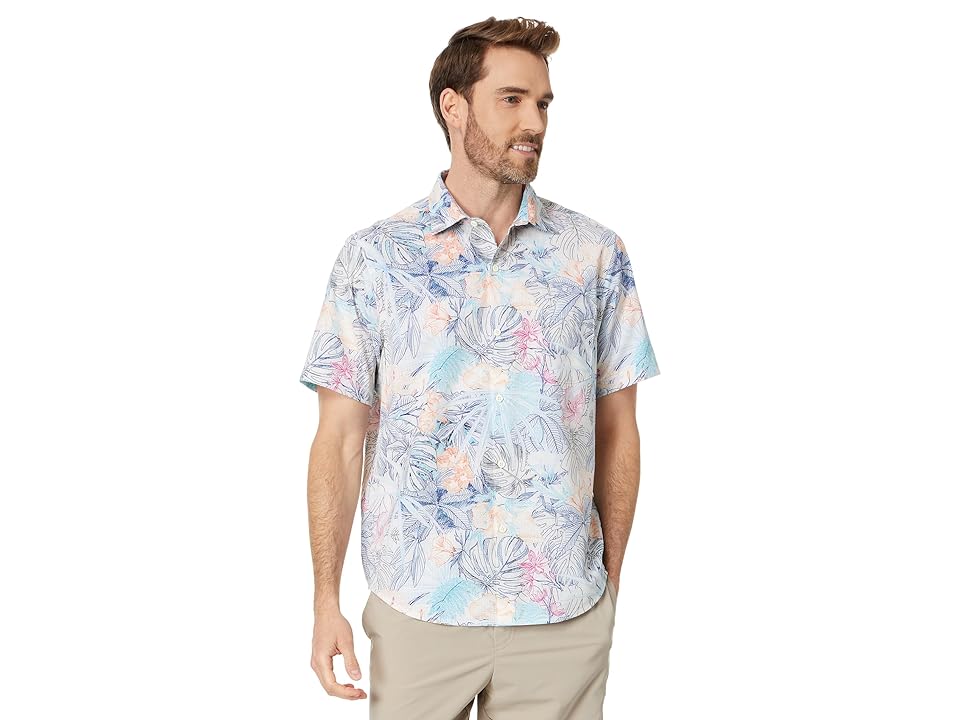 Tommy Bahama Mens Regular fit Short Sleeve Button-Up Shirt XXL Beige Floral