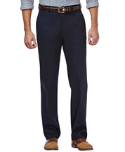 Haggar Mens Classic fit Cotton Dress Pants 36 / 30 Navy Blue Solid