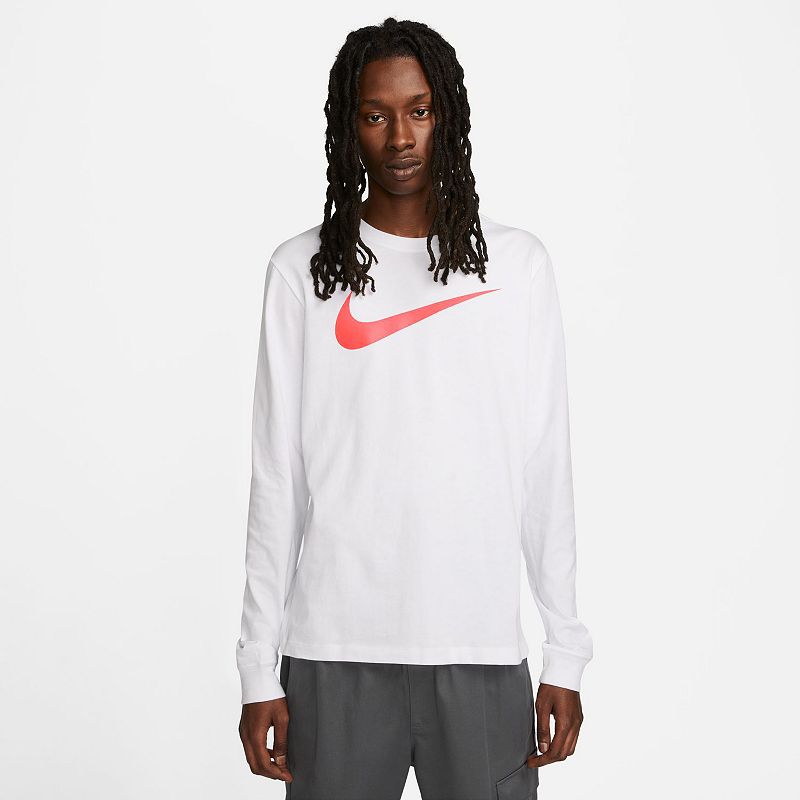 Nike Mens Regular fit Long Sleeve T-Shirt Shirt XXL White Solid