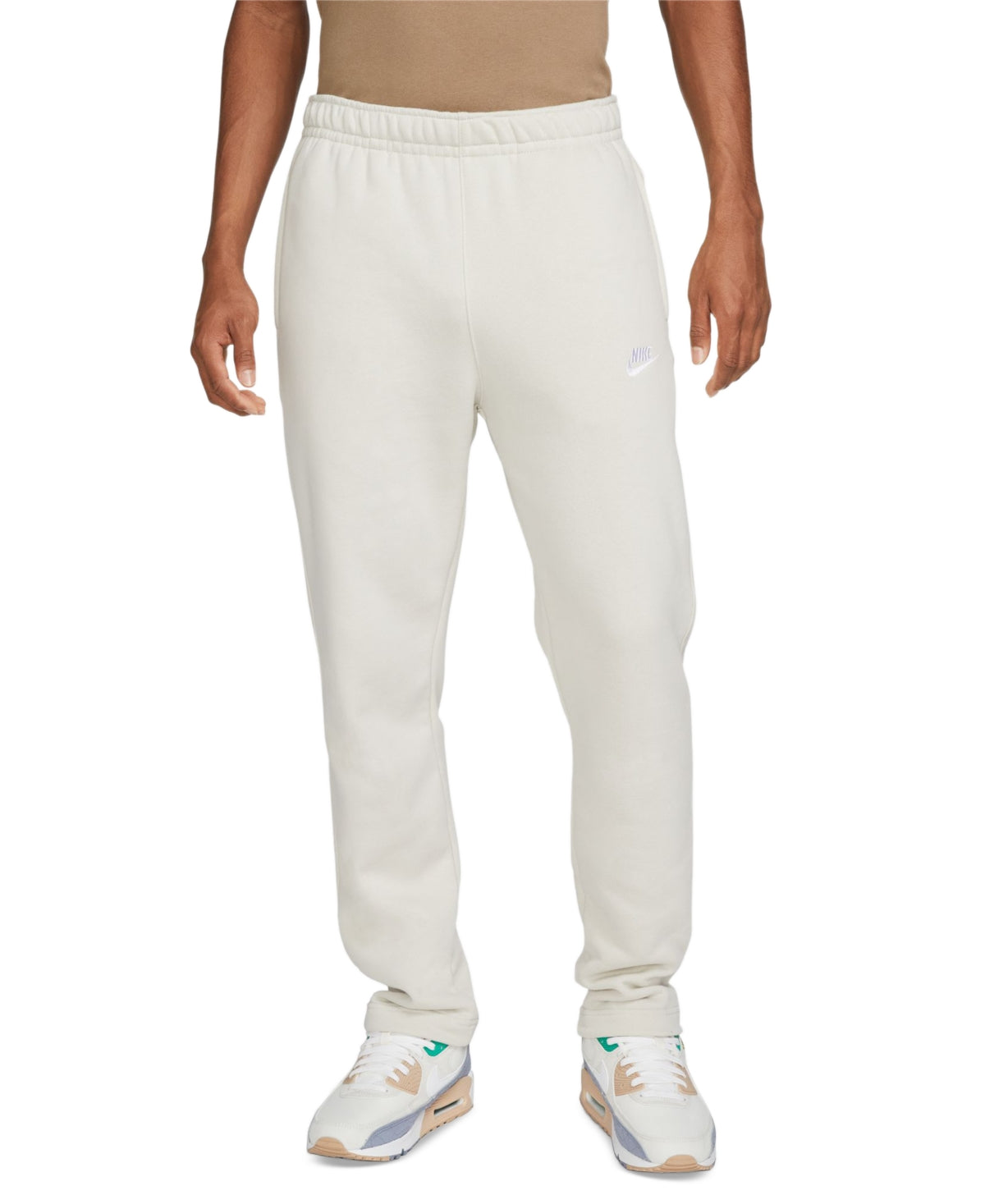 Nike Mens Regular fit Sweatpants Pants Small Beige Solid