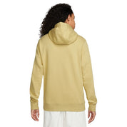 Nike Mens Sportswear Club Hoodie Sweatshirt Large Buff Gold / White