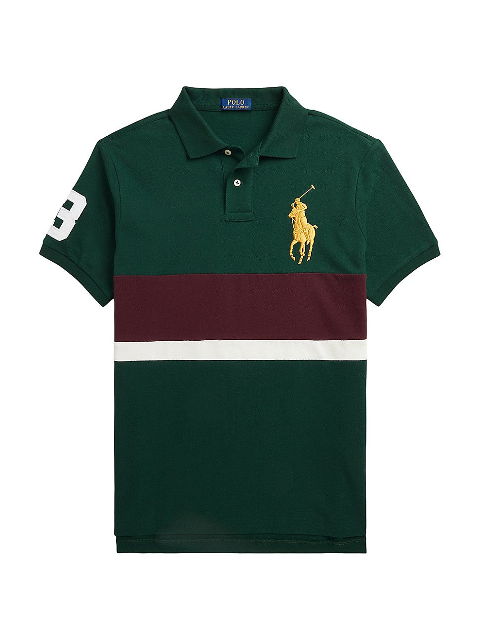 Polo Ralph Lauren Men's Custom Slim Fit Big Pony Mesh Polo Shirt Green XL