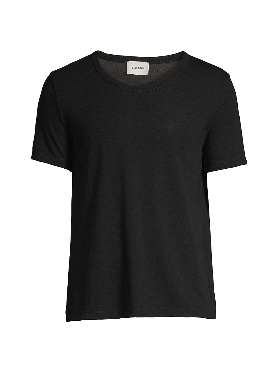 Blk Dnm Mens Classic Fit Short Sleeve Crewneck Shirt Small Black Solid
