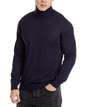 Nn07 Mens Regular fit Long Sleeve Turtleneck Sweater Large Turtleneck Navy Blue
