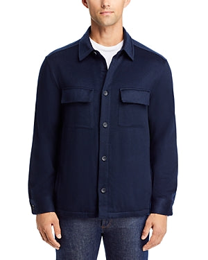 The Mens Store  Pure Cashmere Overshirt Jacket Medium Navy Blue
