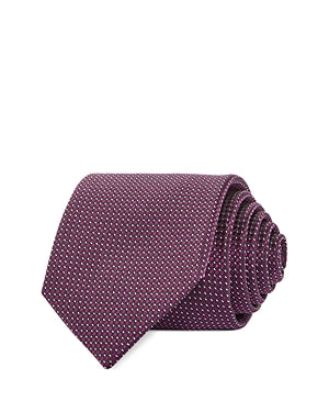 The Men's Store Regular fit Necktie Tie Purple Geometric
