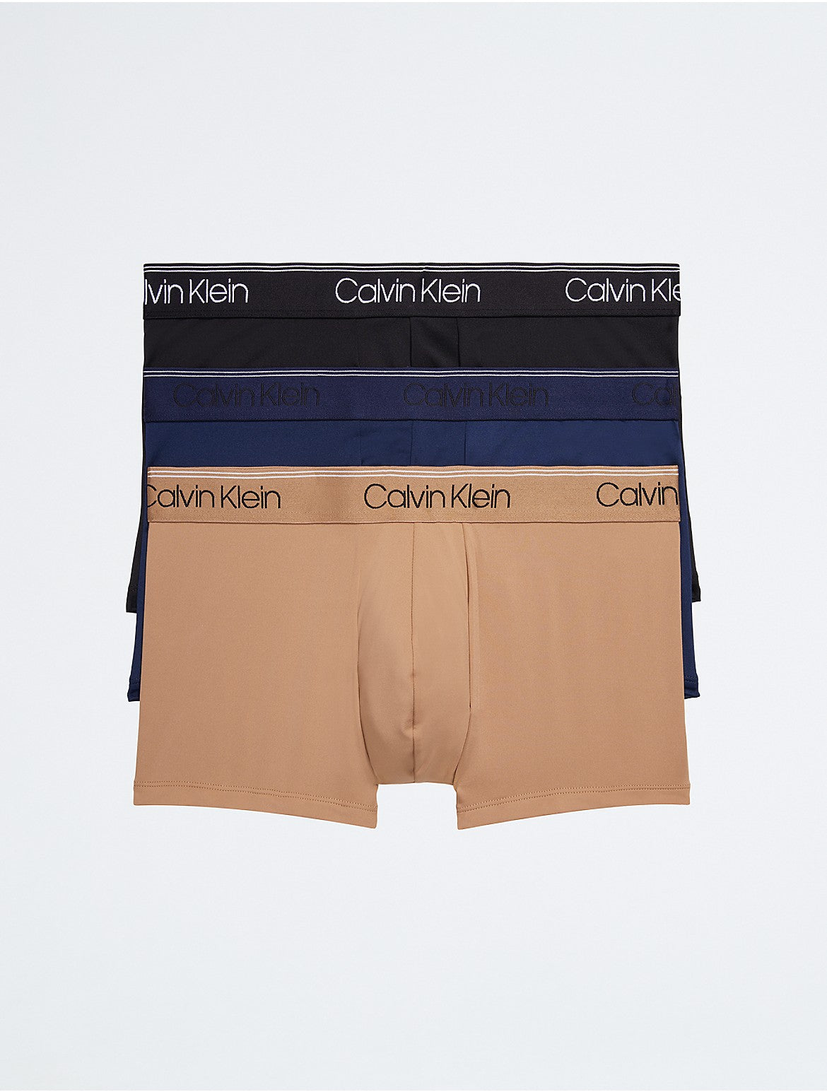Calvin Klein Mens 3 Pack Classic fit Trunks Underwear XL Blue Stretch