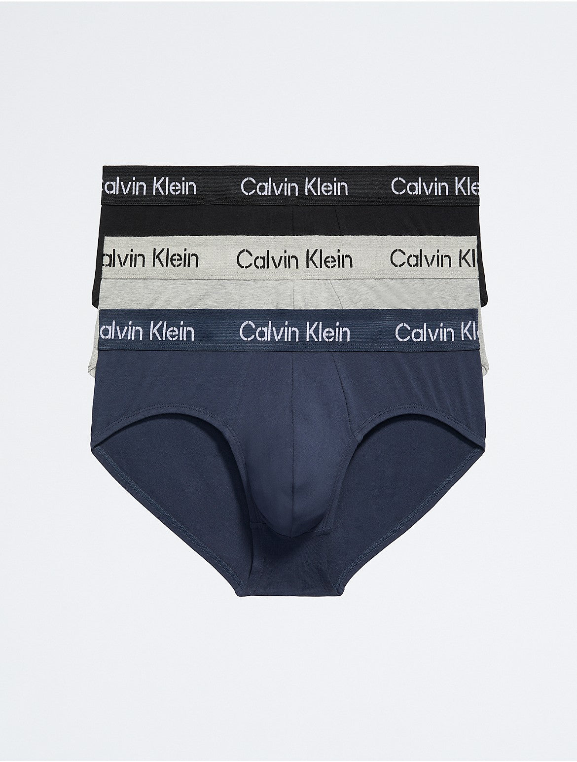 Calvin Klein Mens 3 Pack Classic fit Low Rise Hip Briefs Underwear XL Multicolor