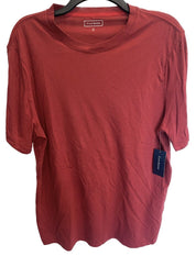 Club Room Mens Chatham Knit Short Sleeve T shirt Red Multiple Large