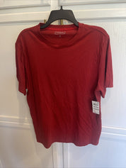 Club Room Mens Chatham Knit Short Sleeve T shirt Red Multiple Large