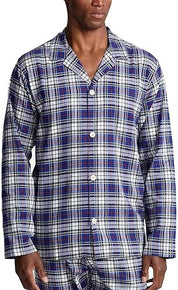 Polo Ralph Lauren Mens Flannel Sleepwear Set Button Shirt Pajama Pants Large