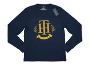 Tommy Hilfiger Mens Waffle Knit Thermal Sleepwear Long Sleeve T Shirt Blue Large