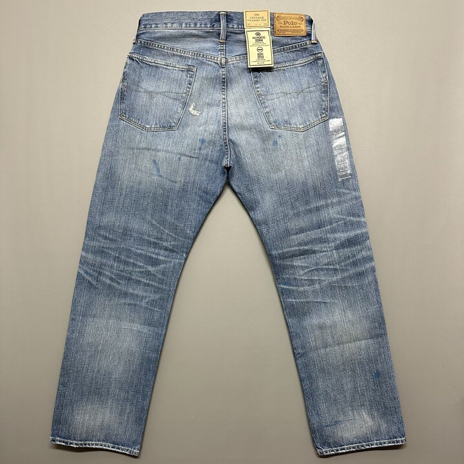 Ralph Lauren Polo Men's Rigid Denim Jeans Surfview Blue 32 x 32