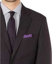 Calvin Klein Mens Wool Blend Skinny Fit Sport Coat Blazer Eggplant Purple 36S