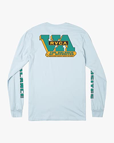 Rvca Mens Regular Fit Long Sleeve Tee Shirt Contract Sky 2Xl