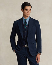 Polo Ralph Lauren Mens Garment Dyed Chino Trim Fit Suit Jacket Blue 38R