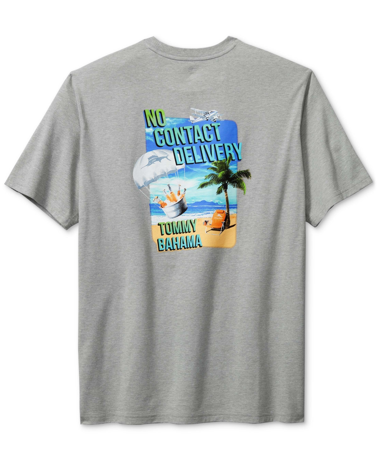 Tommy Bahama Mens Regular fit Short Sleeve Graphic T-Shirt Shirt Medium Grey