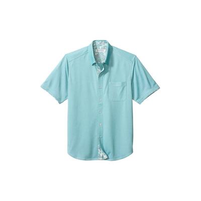 Tommy Bahama Men Regular fit Short Sleeve Button-Up Shirt Large Blue