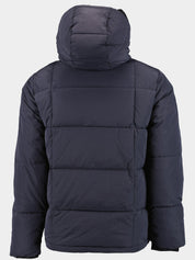 Scotch and Soda Mens Hooded Puffer Jacket Navy Blue Large