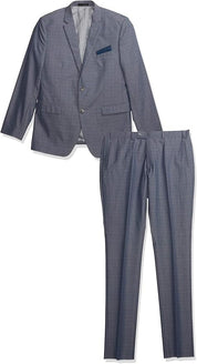 Perry Ellis Mens Extra-Slim fit 2 Piece Suit 40 R Pants 34 / 32 Gray
