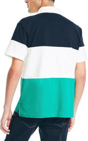 Nautica Men's Navy Relaxed Fit Rugby Polo Shirt Large Dark Blue